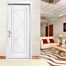 Puerta de madera sólida de la pintura blanca, puerta de madera de lujo del estilo de Europa, puerta de madera de Fashional para la habitación del hotel